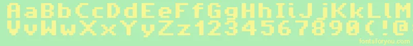 Amiga4everPro Font – Yellow Fonts on Green Background