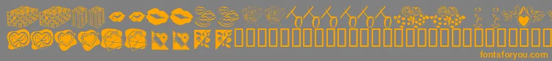 KR Be Mine Forever Font – Orange Fonts on Gray Background