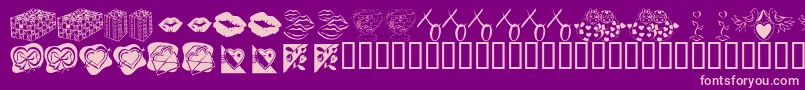 KR Be Mine Forever Font – Pink Fonts on Purple Background