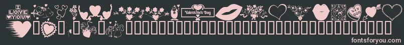 KR Be Mine More Font – Pink Fonts on Black Background