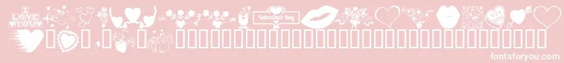 KR Be Mine More Font – White Fonts on Pink Background