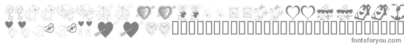 KR Be Mine Font – Gray Fonts on White Background