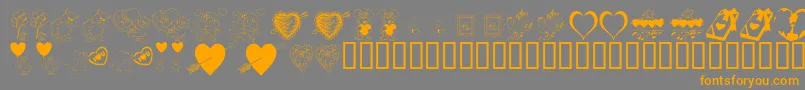 KR Be Mine Font – Orange Fonts on Gray Background