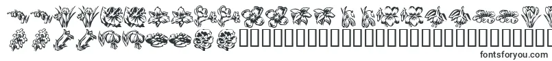Шрифт KR Beautiful Flowers 2 – шрифты, начинающиеся на K