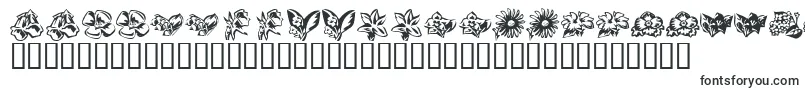 Czcionka KR Beautiful Flowers 3 – czcionki, zaczynające się od K