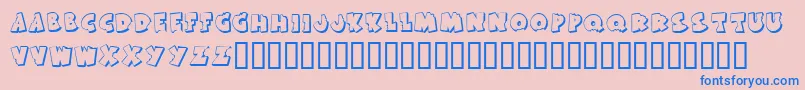 KR Bite Me Font – Blue Fonts on Pink Background