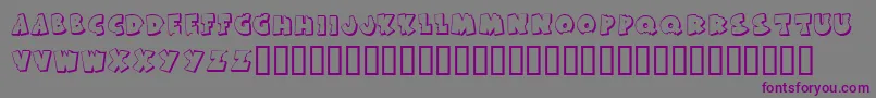 KR Bite Me Font – Purple Fonts on Gray Background