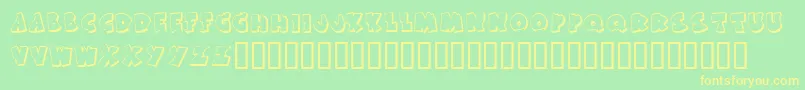 KR Bite Me-fontti – keltaiset fontit vihreällä taustalla