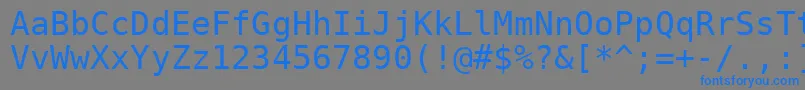 Fonte BitstreamVeraSansMono – fontes azuis em um fundo cinza