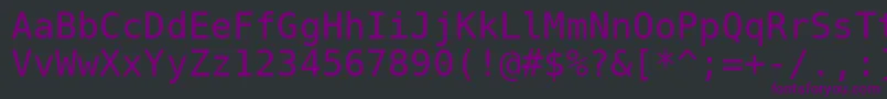 フォントBitstreamVeraSansMono – 黒い背景に紫のフォント