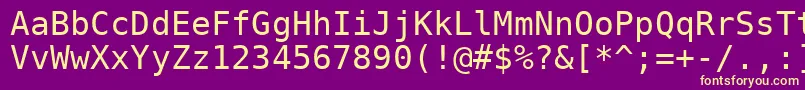 BitstreamVeraSansMono Font – Yellow Fonts on Purple Background