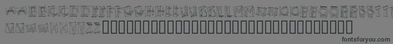 KR Boxy-Schriftart – Schwarze Schriften auf grauem Hintergrund