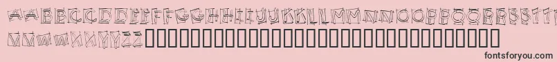 フォントKR Boxy – ピンクの背景に黒い文字