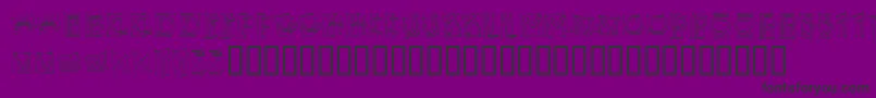 KR Boxy-fontti – mustat fontit violetilla taustalla