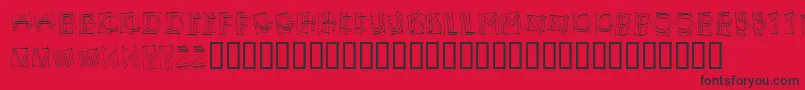 Шрифт KR Boxy – чёрные шрифты на красном фоне