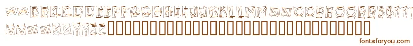 Шрифт KR Boxy – коричневые шрифты