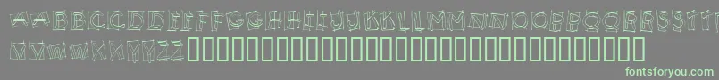 KR Boxy-Schriftart – Grüne Schriften auf grauem Hintergrund
