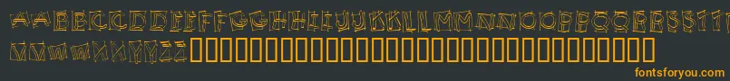 Шрифт KR Boxy – оранжевые шрифты на чёрном фоне