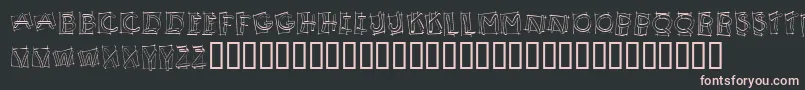 フォントKR Boxy – 黒い背景にピンクのフォント