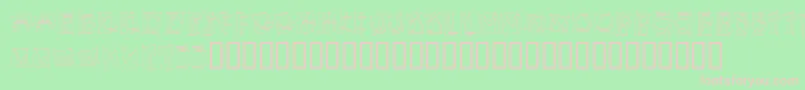 フォントKR Boxy – 緑の背景にピンクのフォント