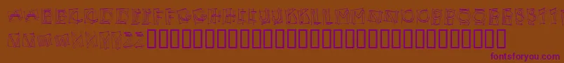 Шрифт KR Boxy – фиолетовые шрифты на коричневом фоне