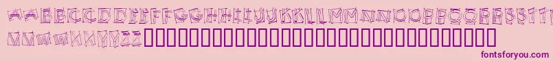 fuente KR Boxy – Fuentes Moradas Sobre Fondo Rosa