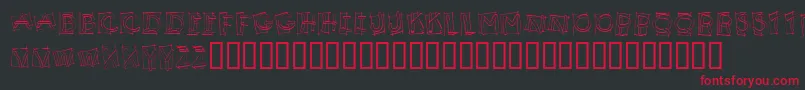 KR Boxy Font – Red Fonts on Black Background