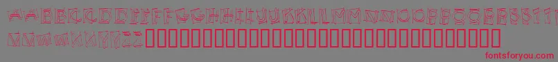 KR Boxy Font – Red Fonts on Gray Background
