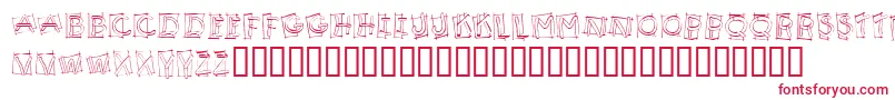 KR Boxy-Schriftart – Rote Schriften