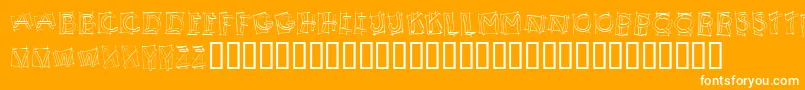 KR Boxy Font – White Fonts on Orange Background