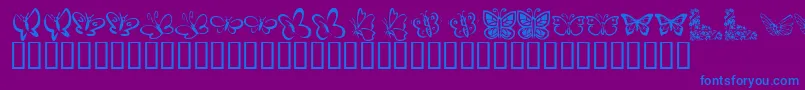 KR Butterflies Font – Blue Fonts on Purple Background