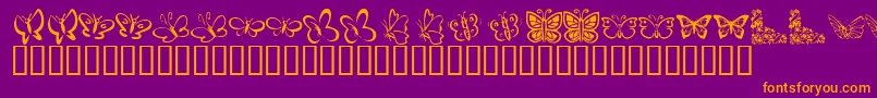 KR Butterflies Font – Orange Fonts on Purple Background