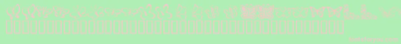 KR Butterflies Font – Pink Fonts on Green Background