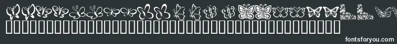 KR Butterflies Font – White Fonts on Black Background