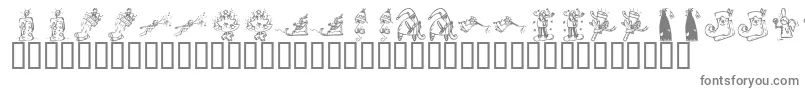 KR Christmas 2002 Dings 2 Font – Gray Fonts on White Background