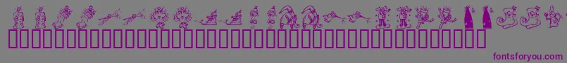 KR Christmas 2002 Dings 2 Font – Purple Fonts on Gray Background