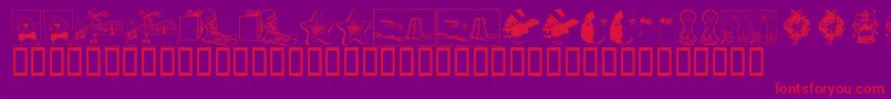 KR Christmas 2002 Dings 5 Font – Red Fonts on Purple Background