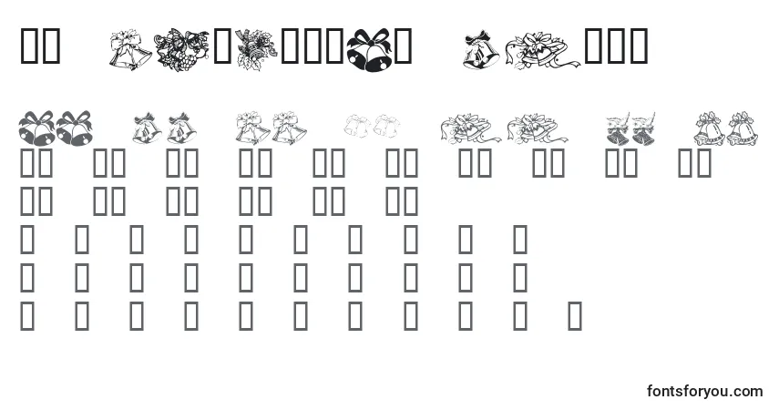 Шрифт KR Christmas Bells – алфавит, цифры, специальные символы