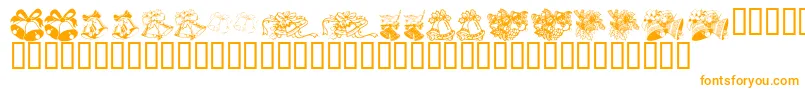 KR Christmas Bells Font – Orange Fonts on White Background