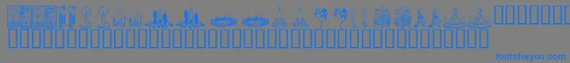 KR Christmas Candles Font – Blue Fonts on Gray Background