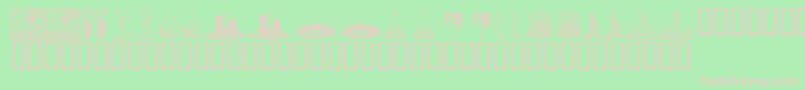 KR Christmas Candles Font – Pink Fonts on Green Background