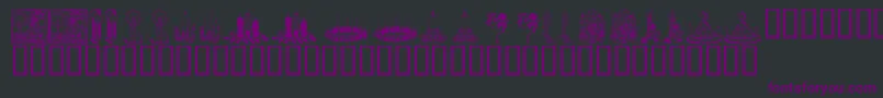 KR Christmas Candles Font – Purple Fonts on Black Background