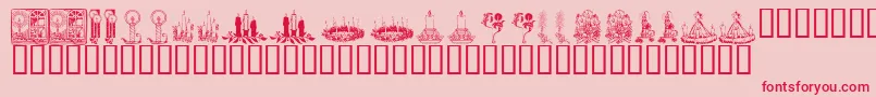 KR Christmas Candles Font – Red Fonts on Pink Background