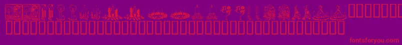 KR Christmas Candles Font – Red Fonts on Purple Background