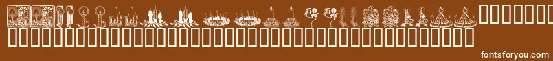 KR Christmas Candles Font – White Fonts on Brown Background