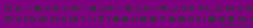 Шрифт Voxboxtitle – чёрные шрифты на фиолетовом фоне