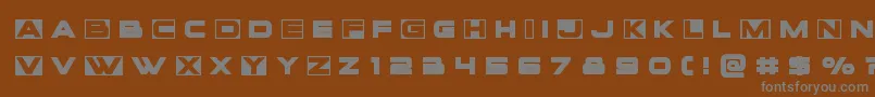 フォントVoxboxtitle – 茶色の背景に灰色の文字