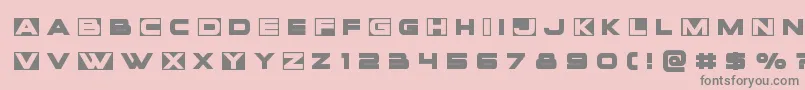 Voxboxtitle Font – Gray Fonts on Pink Background