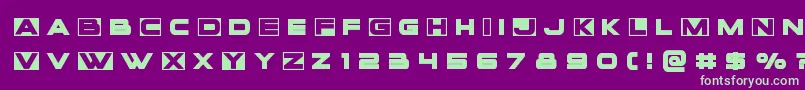 Voxboxtitle Font – Green Fonts on Purple Background