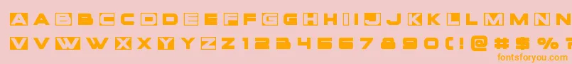 Voxboxtitle Font – Orange Fonts on Pink Background